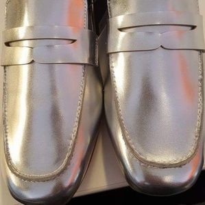 Forever 21 Metallic Penny Loafers